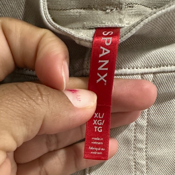 SPANX Ankle-Length Twill Pants - Cream - Picture 2 of 13